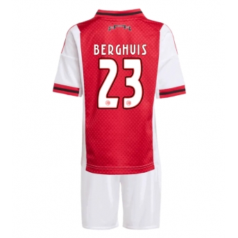 Billige Fotballdrakt Ajax Steven Berghuis #23 Replika Hjemmedraktsett Barn 2025-26 Kortermet (med bukser)